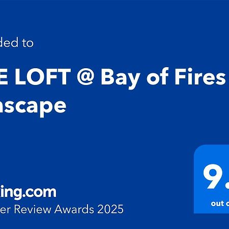 شقة The Loft @ Bay Of Fires Seascape Binalong Bay المظهر الخارجي الصورة